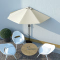 NNEVL Balcony Parasol with Aluminium Pole Sand 270x135 cm Half-0