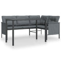 NNEVL 2 Piece Garden Dining Set Anthracite Steel