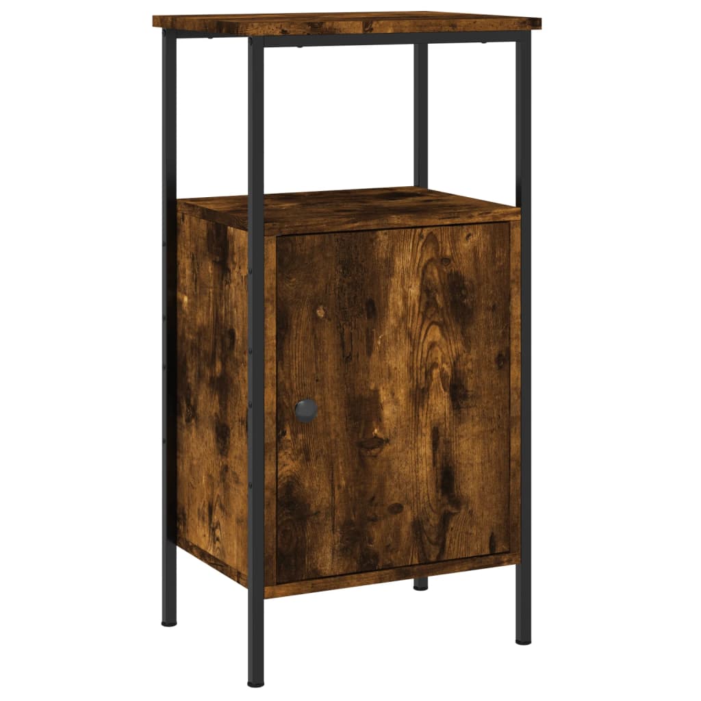 NNEVL Bedside Cabinets 2 pcs Smoked Oak 41x31x80 cm Engineered Wood-4