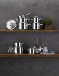 WMF Gourmet Plus - pan set - 5-piece - stainless steel - with lid - suitable for all heat sources