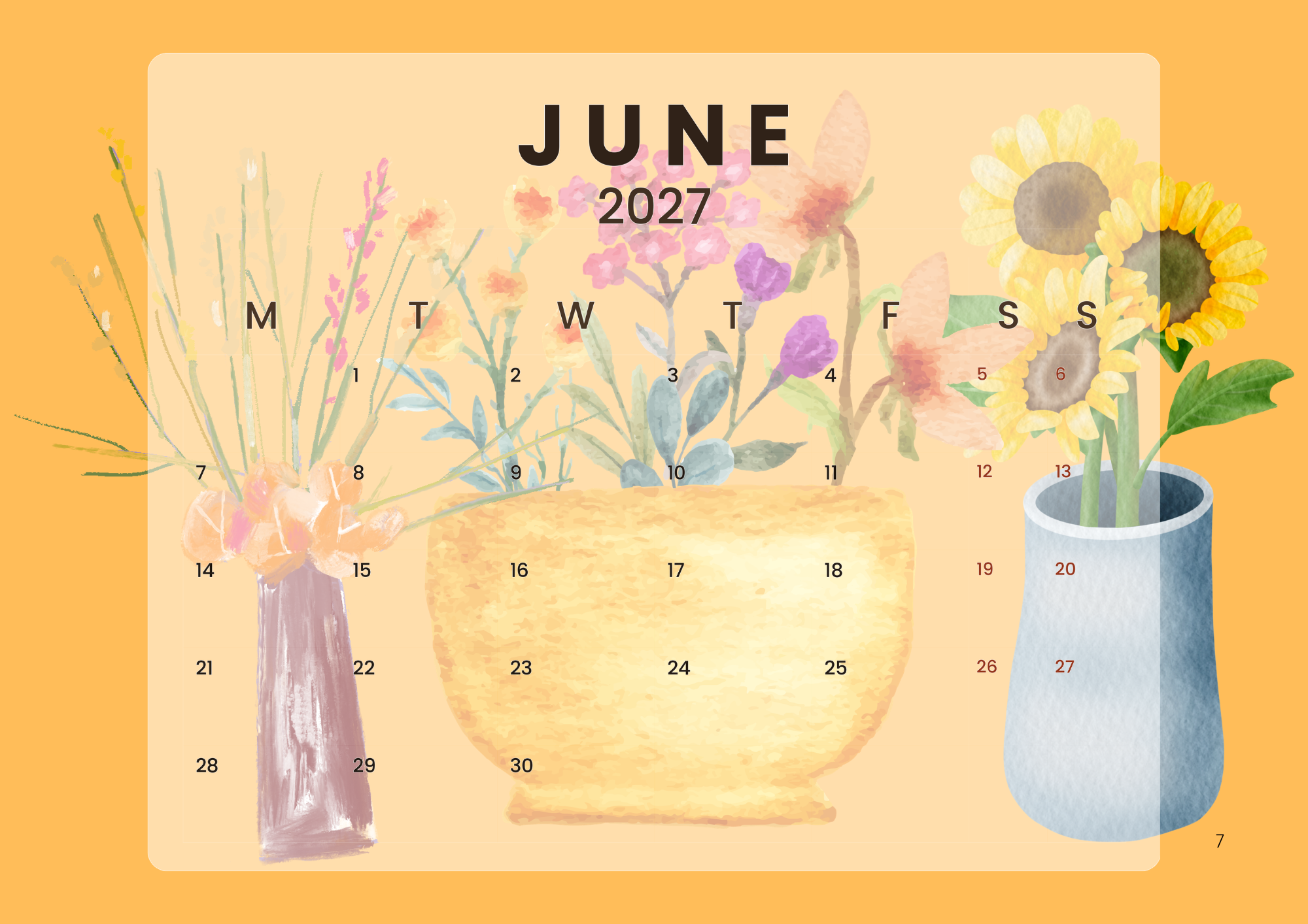 2027 Calendar