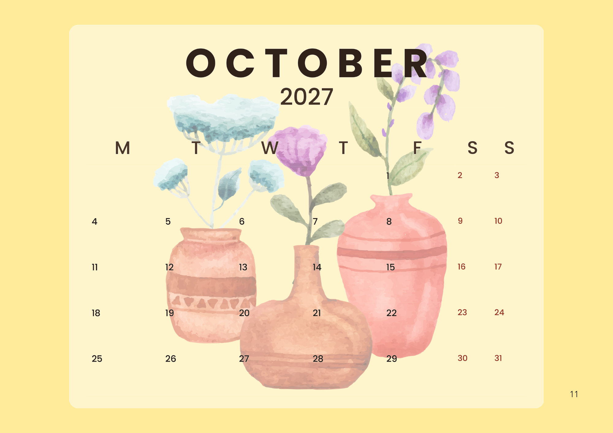 2027 Calendar
