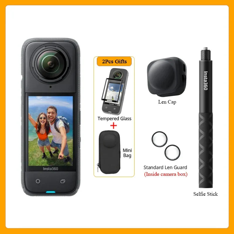 Action Camera  8K Video Dual Image Stabilization Black-1